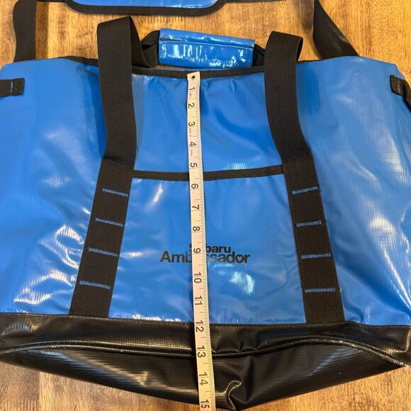 Subaru Official Gear Ambassador Zipper Cooler Insulated Bag w/Strap Blue Black - Picture 7 of 10